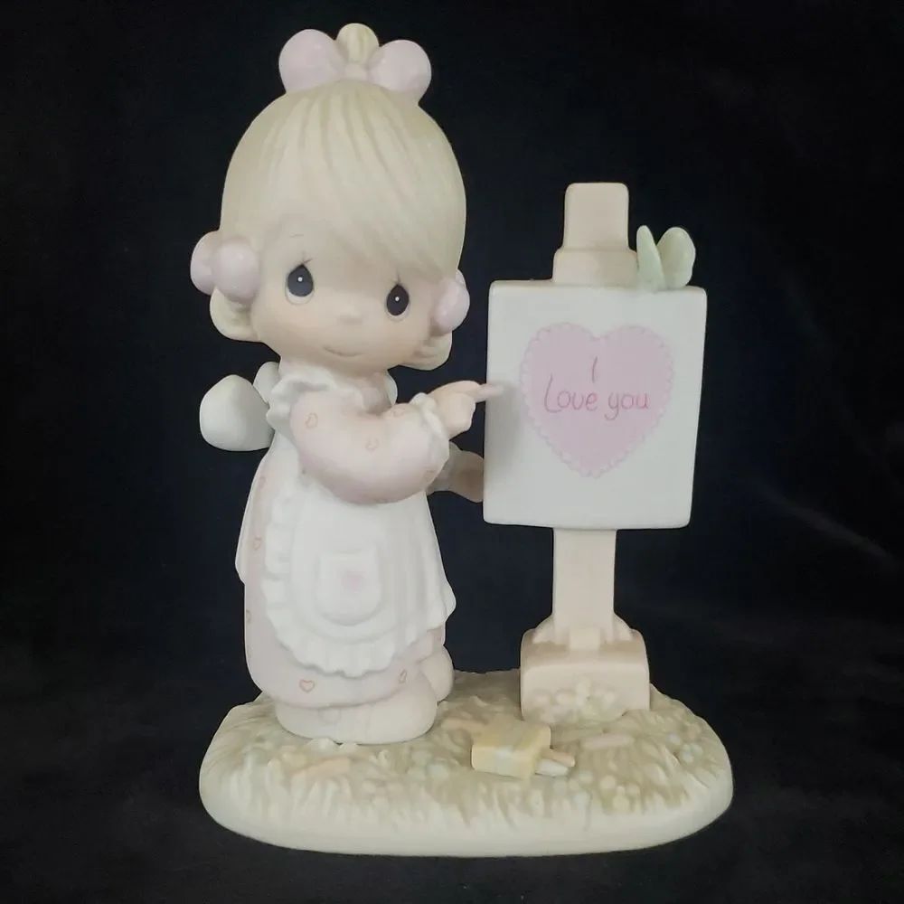 Vintage Precious Moments "Loving You Dear Valentine" Figurine PM-874 (1986)